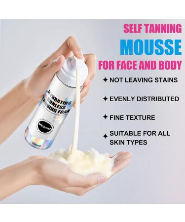 200 ml Hydrating Self-Tanning Foam Self Tan Foam Self Tanning Face and Body Natural Bronzer for a Rich Long Lasting Tan - Buy Online on GoSupps.com