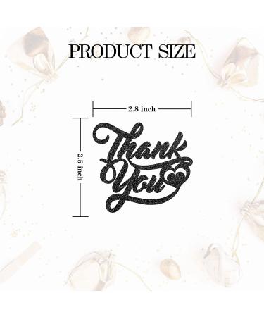 INNORU Thank You Cupcake Toppers Wedding Bridal Shower Cake Toppers Engagement Baby Shower Thanksgiving Day Party Decorations Supplies Pack of 24 Black Glitter - Buy Online on GoSupps.com