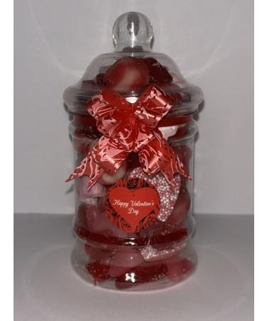 Valentines Day Filled Pick N Mix Sweet Victorian Jar Gift Personalised Present 380ml Approx 330g - Buy Online on GoSupps.com