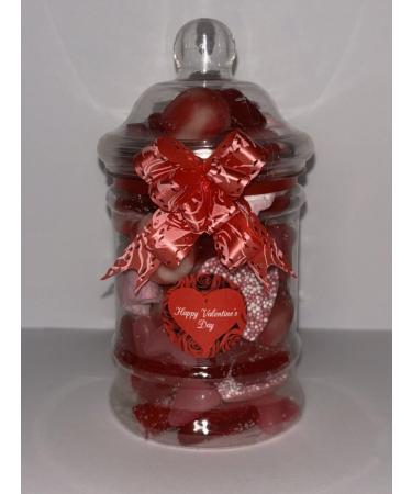 Valentines Day Filled Pick N Mix Sweet Victorian Jar Gift Personalised Present 380ml Approx 330g
