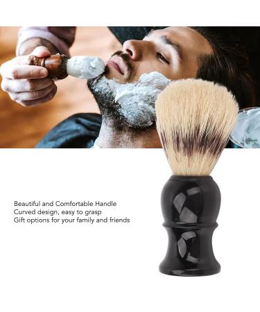 Razor Brush for Men | Comfortable Beard Foam Brush with Curved Handle | Home Salon Cleaning & Facial Care Tool - Buy Online on GoSupps.com