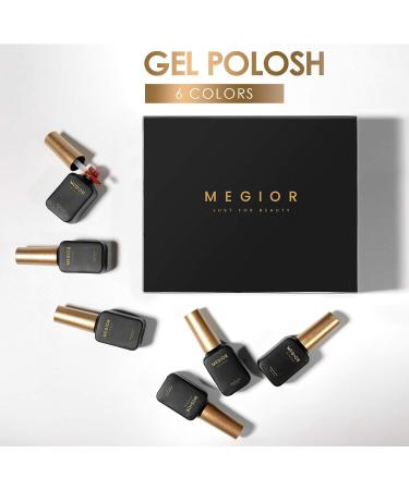 MEGIOR Gel Nail Polish Set Classic Neon Gel Polish Kit Series 6 Colors Soak Off Gel Polish 8 Ml Each Bottle with Gifts Box Spring Summer Holiday Gel Nail Polish Gift Present Suitable for Girlfriend and Wife Nail Salon DIY at Home Nail Art - Buy Online on GoSupps.com