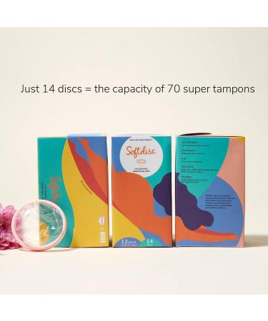 Softdisc Menstrual Discs - Disposable Period Discs 14 Count | Tampon Pad and Cup Alternative | 5 Super Tampons Capacity | HSA & FSA Eligible - Buy Online on GoSupps.com