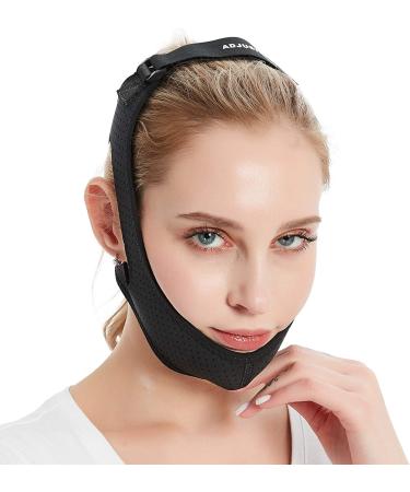 Double Adjustable Anti Snoring Chin Strap | Stopper Chin Straps for Men and Women | Snoring Solution/Sleep Aid for Mouth Breathers | Black - Buy Online on GoSupps.com