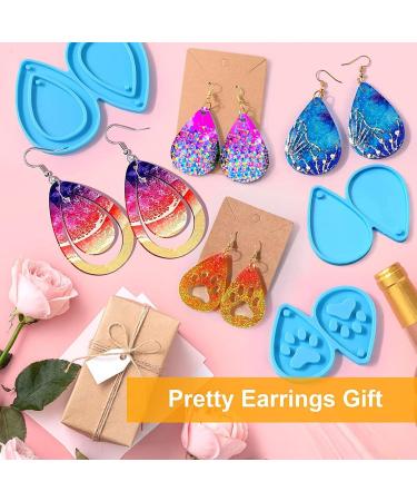 Harz Earring Set | 3 Pairs of Tear-Shaped Resin Earrings for DIY Jewelry | Versatile Pendant Shapes for Earrings & Necklaces - Buy Online on GoSupps.com
