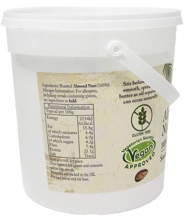 Zeina Almond Butter (1Kg) - Smooth Roasted Almond Nut Butter - Source of Protein - Vegan/Vegetarian Approved Gluten Free Snack Great for Cooking and Baking - Buy Online on GoSupps.com