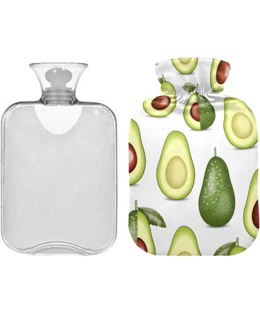 Shop Naanle Avocado Tropical Fruit Hot Water Bottle - 2L Transparent Design for Heat Pain Relief & Cold Therapy | Ideal for Bed Hand & Foot Comfort - Buy Online on GoSupps.com
