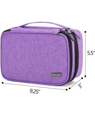 Luxja Double-Layer Sewing Accessories Organizer for Needles, Scissors, Tape, Thread - Purple (Small) - Buy Online on GoSupps.com