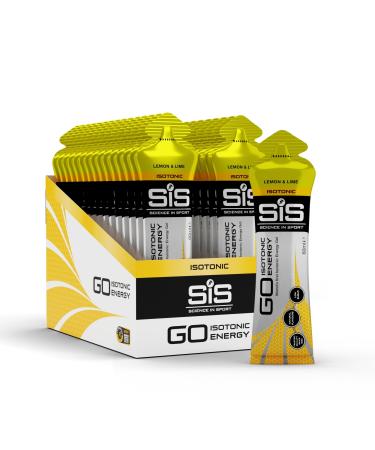 Science in Sport | SiS Go Isotonic Energy Gel | 0.6g Sugar & 22g Carbohydrates per Gel | Vegan | Digestible & Practical | Consumed Without Water | Informed Sport Tested | Lemon & Lime 30 x 60ml Gels - Buy Online on GoSupps.com