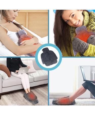 Foot Warmer Hot Water Bottle (2L) - Soft Winter Heating Mat for Adults & Kids - Electric-Free Gray Design - Buy Online on GoSupps.com