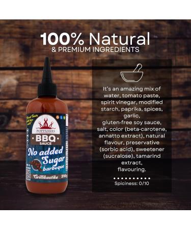 Sauce Barbecue Poppamies sans Sucre Ajout Faible en Glucides Saveur Fum e et Intense sans Gluten sans Lactose V g talienne 310g Smoky Intense - Buy Online on GoSupps.com