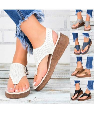 Buy Creev Women's Fashion Flat Sandals - Comfort Orthopedic Open Toe Leather Summer Hiking Sandals for Outdoor Sports & Beach Trips - Available in Brown & Blue EU Sizes 37-39 - Buy Online on GoSupps.com