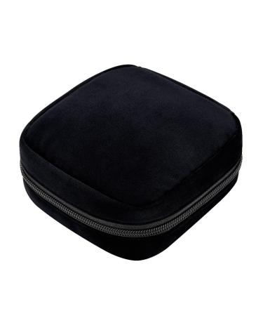 Sanitary Napkin Storage Bag Feminine Product Pouches Portable Period Kit Bag for Girls Women Ladies Pure Black