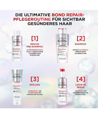 L'Or al Paris Elvital Hair Repair Routine - Shampoo Rinse & Pre-Shampoo Bond-Repair Complex 550ml - Strengthen Hair Reduce Breakage & Enhance Shine - Buy Online on GoSupps.com