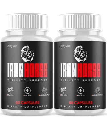 (2 Pack) Iron Horse Supplement Pills Official Iron Horse Pills for Men with All Natural Ingredients Advanced IronHorse Capsules Supporting Health and Wellness with Premium Vitamins (120 Capsules)