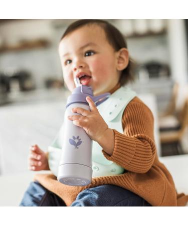 Green Sprouts Sprout Ware Straw Bottle 10oz - Blueberry | Plant-Plastic & Silicone | Dishwasher Safe | Grows with Baby | Hormone-Tested - Buy Online on GoSupps.com