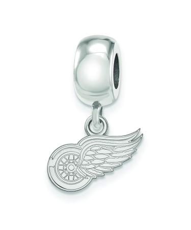 Detroit Red Wings Bead Charm Extra Small (3/8 Inch) Dangle (Sterling Silver)