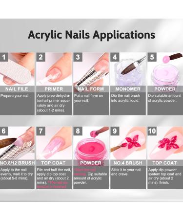 Lavender Violets 120g Clear Acrylic Dip Powder - 4oz Large Nail Kit | 3D French Nail Art, Starter Manicure, Strengthening for Beginners - No Lamp Needed | L001 - Buy Online on GoSupps.com