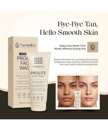 Revitosin Prolite Face Wash | 100ml AHA & BHA Facewash for Oily Dry & Normal Skin | Gently Cleanses Refreshes & Brightens | Suitable for All Skin Types - Buy Online on GoSupps.com