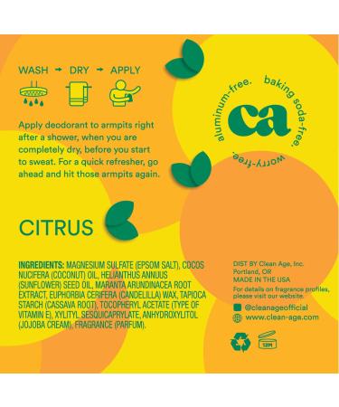 Citrus Natural Deodorant for Teens | Aluminum Free Baking Soda Free - Buy Online on GoSupps.com