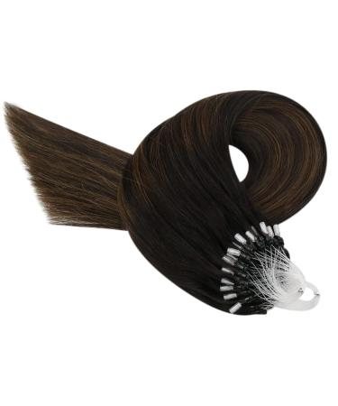 Youngsee 60cm Ombre Microring Extensions | Real Remy Human Hair Brown Ombre Micro Loop Extensions #2/2/6 50g Premium Quality - Buy Online on GoSupps.com