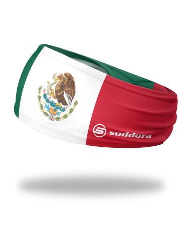 Suddora Country Flag Tapered Headbands - Workout, Sports, Costume and National Team Accessories Mexico