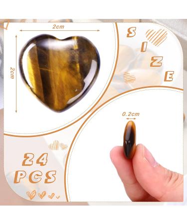 24 Pcs 0.8 Rose Quartz Amethyst Aventurine Tiger Eye Love Stones Set with Black Flannelette Bag - Reiki Balancing Wedding Gift - Buy Online on GoSupps.com