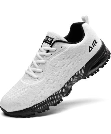 QAUPPE Men's Air Running Shoes - White (US7-12.5 D(M) 9.5) | Athletic Trail Tennis Sneaker - Buy Online on GoSupps.com