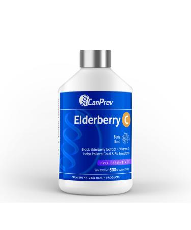 CanPrev Elderberry C | Black Elderberry Extract + Vitamin C | 500 ml Liquid