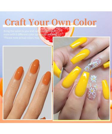 Tonitu 6 Pcs Non-Toxic Eco Nail Polish Kit - Glossy Pastel Colors: Pink Yellow Blue Red Glitter and Nude (42ml) - International Shipping Available! - Buy Online on GoSupps.com