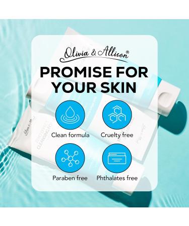 Olivia & Allison ZERO EFFECT CLEANSING FOAM 3.38fl oz (100ml) Natural BHA + AHA + Triple Eyaluronic Acid + Liposomal Cerasome for Gentle Exfoliation & Hydration - Buy Online on GoSupps.com