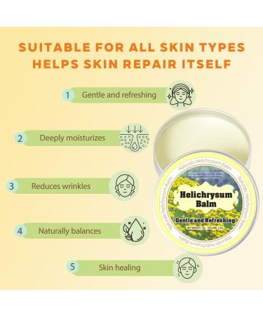 ruifengsheng Helichrysum Balm - 2.5oz Helichrysum Gymnocephalum Shea Butter Beeswax Almond Oil Ultra-Moisturizing Skin Healing Full Body Hydration Multipurpose Salve - Buy Online on GoSupps.com