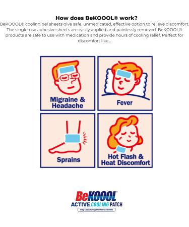 BeKoool Active Cooling Patch 4 Count - Cooling Relief for Strenuous Activities - Buy Online on GoSupps.com