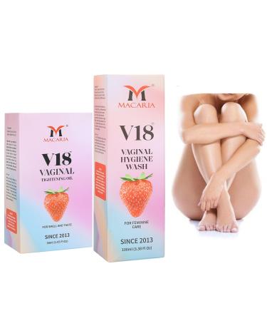 MACARIA V18 vaginal Tight Oil (Cream Gel) smell & taste with V18 vaginal wash