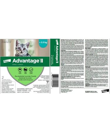 Advantage II Flea Treatment for Kittens weighing less than 2.3 kg (less than 5 lbs.) 2 doses - Buy Online on GoSupps.com