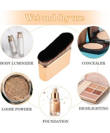 Self Tan Brush Soft Body Makeup Brush Portable Self Tanning Brush Self Tanner Face Brush For Body & Leg Makeup(Rose Gold) - Buy Online on GoSupps.com