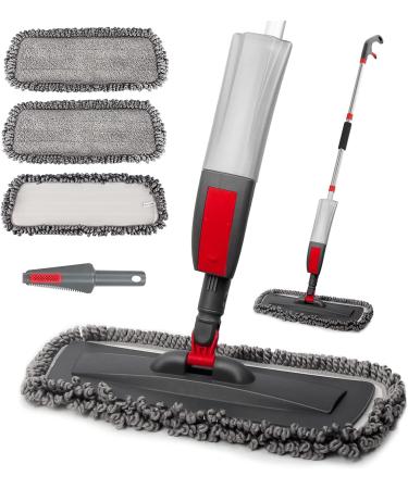120CM Spray Mop for Floor Cleaning | Microfiber Hardwood Floor Mop with 3 Pads and Scraper - Buy Online on GoSupps.com