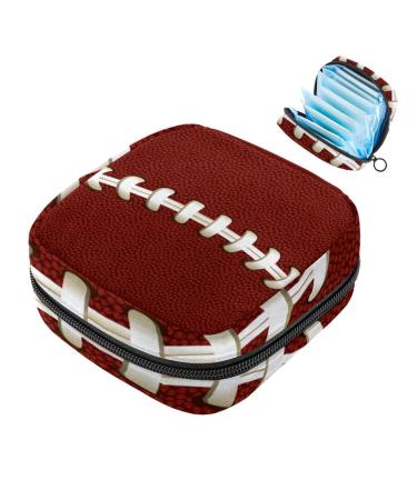 Storage bags for women's bandages rugby ball texture sport portable menstrual pad bag panty lip inlays tampons women's bandages storage holder for women school office