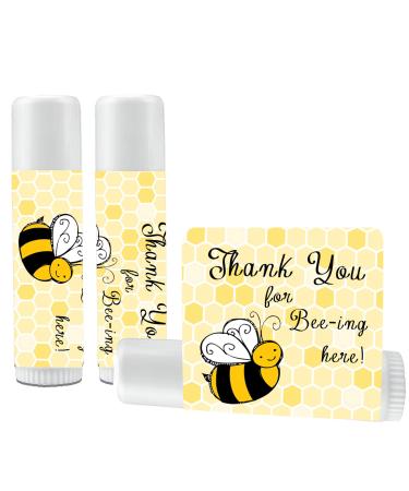 12 Bee Lip Balm Favors - Bee Baby Shower Favor Lip Balms - Bee Birthday Favor Lip Balms - Lip Balm Favors