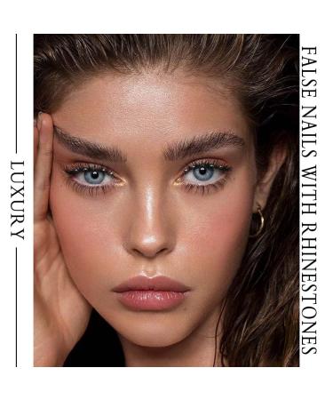 Buy Uranian Glitter Faux Mink Eyelashes - 10 Pairs Fluffy Wispy Luxury Rhinestone False Lashes for Women - Natural Look & Thick Lash Clusters - Buy Online on GoSupps.com