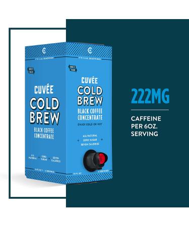 Cuve Coffee Cold Brew Concentrate 36 oz - 12 Servings | Unsweetened Black Concentrated Coffee | Boxed Cold Brew on Tap | Direct Trade & Ethically Sourced - Buy Online on GoSupps.com