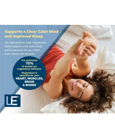 Life Enhancement Triple Magnesium Complex Supplement 325mg - Calm Focus and Sleep Support - 90 Capsules - Buy Online on GoSupps.com