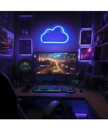Xiyunte LED Neon Cloud Sign | Battery/USB Operated Wall Decoration | Blue Neon Light for Home & Office - Buy Online on GoSupps.com
