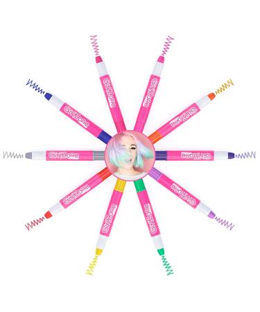 GirlZone Hair Chalk Set - 10 Piece Temporary Hair Color for Girls Ages 8-12 | Birthday Gift for 7-11 Year Olds - Buy Online on GoSupps.com