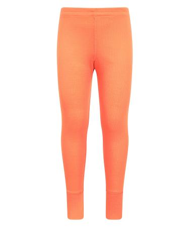 Mountain Warehouse Talus Kids Thermal Pants -Warm Winter Baselayer Orange 7-8 Years