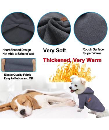 Hualisiji Dog Hoodie & Sweatshirt - Warm Fleece Sweater for Chihuahua - Lightweight Soft Stylish in Black & Gray - International Shipping Available - Buy Online on GoSupps.com