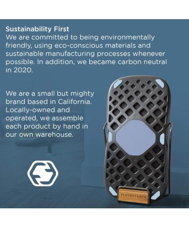 FluidStance The Plane Standing Desk Balance Board | Home Office Exercise Accessory | Wobble Motion Board for Adults | Anti-Slip Surface - Storm - Buy Online on GoSupps.com