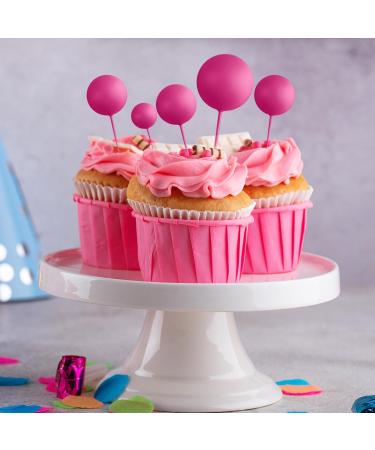 Astaron 20pcs Hot Pink Mini Balloon Cake Toppers | Wedding Baby and Birthday Party Decorations - Buy Online on GoSupps.com