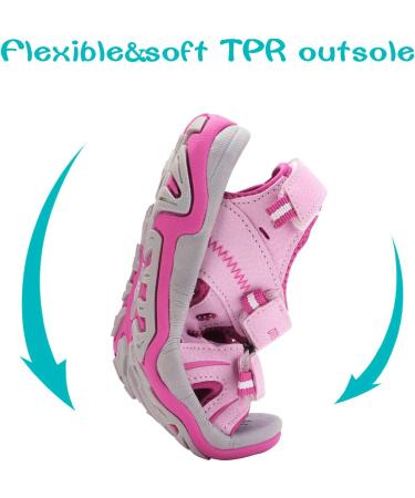 Buy Dream Pairs Girls' Summer Sports Sandals - Stylish Open Sneakers in Pink Fuchsia (33.5 EU) - International Shipping Available - Buy Online on GoSupps.com