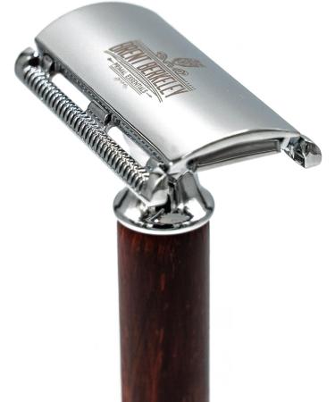 Brent Berkeley Men's Original Safety Razor - Brass Sandalwood Double-Edged Razor | Long-Lasting Reduces Irritation & Unevenness - Buy Online on GoSupps.com
